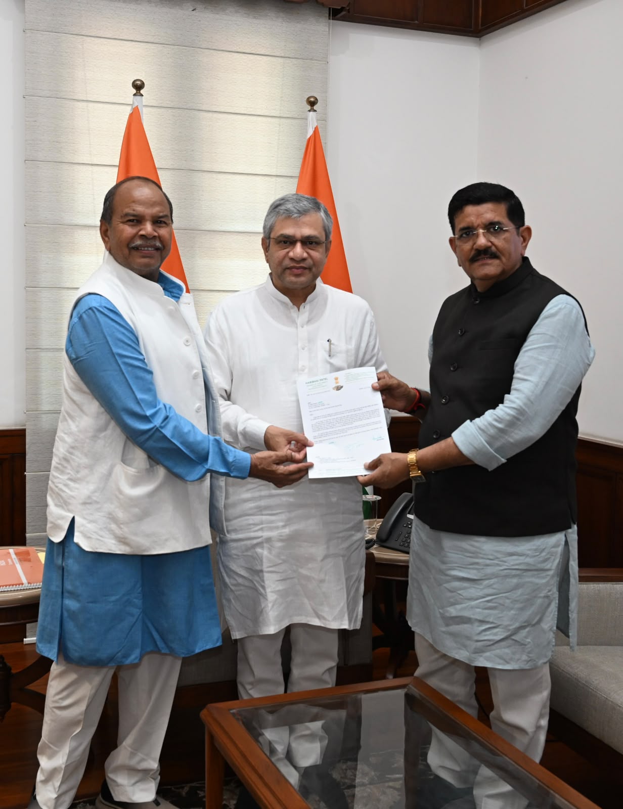 Submitting a written representation to a Union Minister.